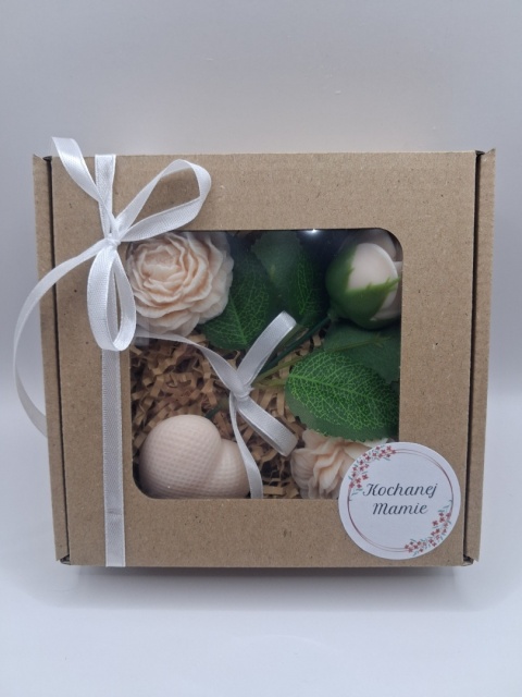 Box Prezentowy Handmade – Kwiaty i Serce | Zestaw Upominkowy