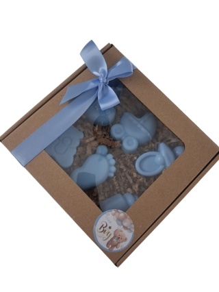Box Prezentowy Baby Shower M - Niebieska Słodycz