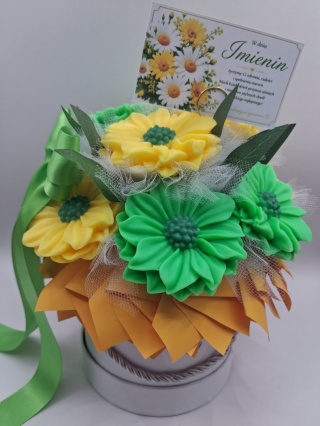 Flower Box Margaretki – Personalizowany Prezent na Imieniny dla Kobiety