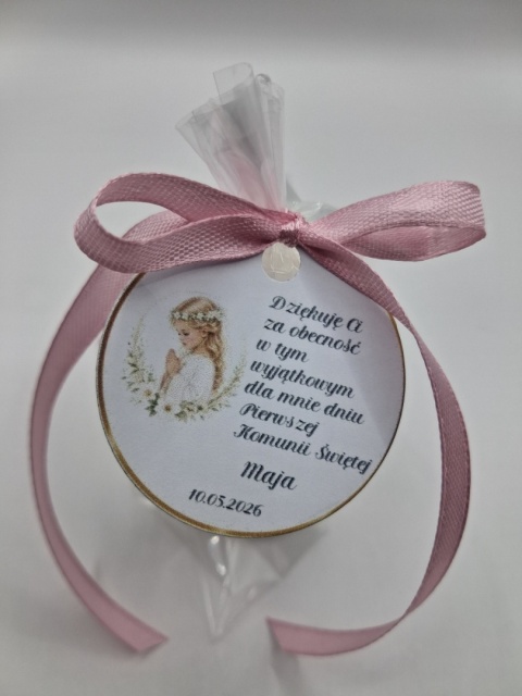 Podziękowania dla gości – figurki z bazy glicerynowej + personalizowany liścik | Chrzest, Komunia, ślub, roczek