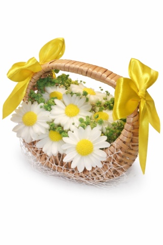 Stokrotkowy Koszyk - Flower box Prezent na Urodziny lub Dzień Matki