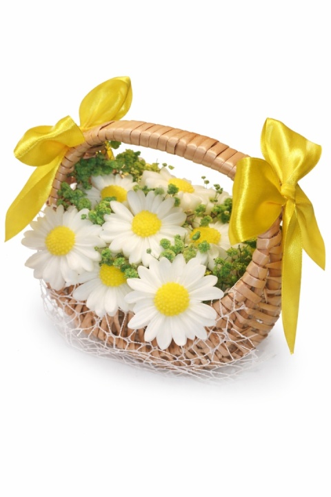 Stokrotkowy Koszyk - Flower box Prezent na Urodziny lub Dzień Matki